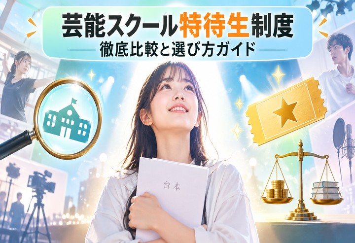 芸能スクール特待生制度とは？免除額比較と選び方2026